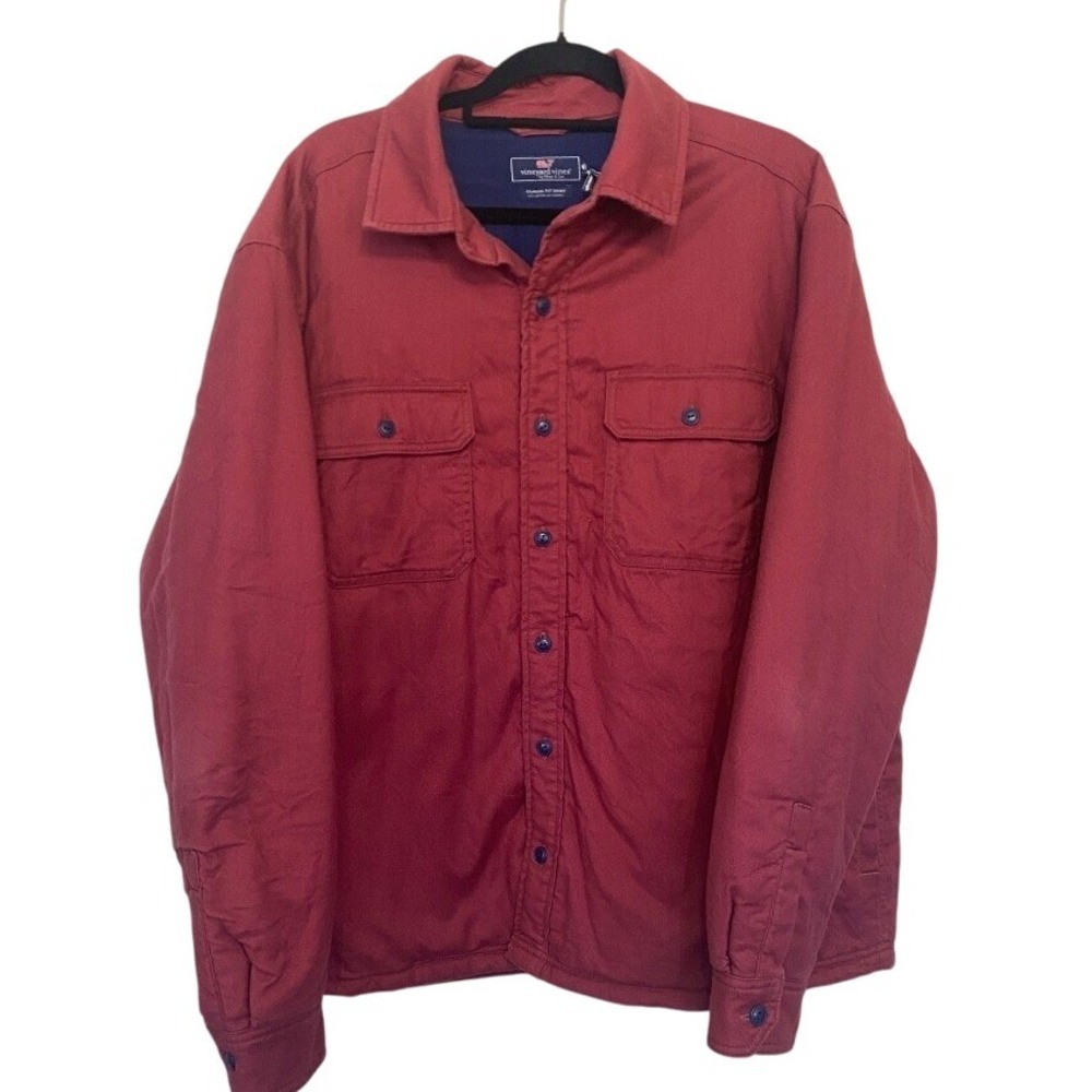 Vineyard Vines Mens Shirt Jacket Flannel‎ Classic Fit Men's Size XL